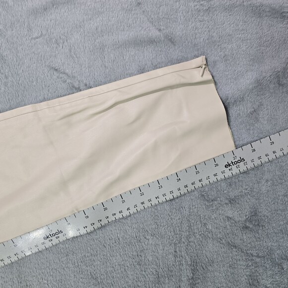 Zara Faux Leather High Waisted Pants Large Beige Skinny - Picture 6 of 11